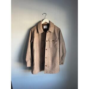 Old Navy Women's Beige Minimalist Cabincore Campcore Shacket Chore Coat Sz Small